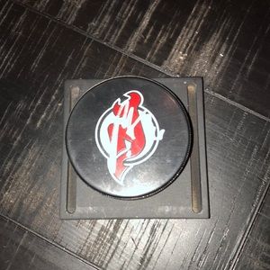 Signed hockey puck